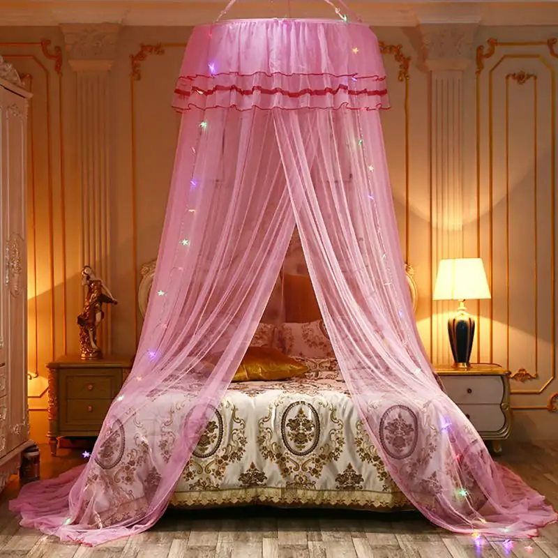 

Creative Colorful Elgant Canopy Mosquito Net For Double Bed Mosquito Repellent Tent Insect Reject Canopy Bed Curtain Bed Tent
