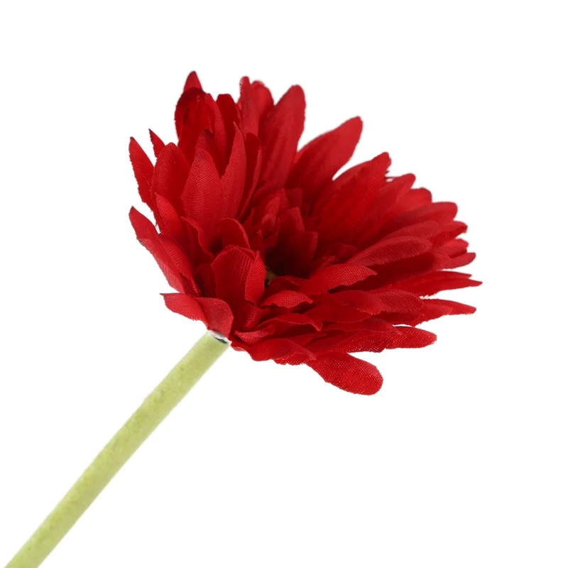 5 шт. искусственных цветов Gerbera Gaensebluemchen Red