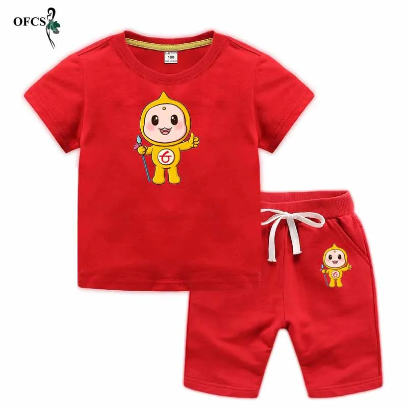 kids T-shirt Children Suits Cotton Summer Boy/Girl Soft T-shirt +Beach Shorts Suit Kids Solid Infant Toddler Clothes Hot Cheap Stuff For 2-12 Clothing Sets expensive Clothing Sets