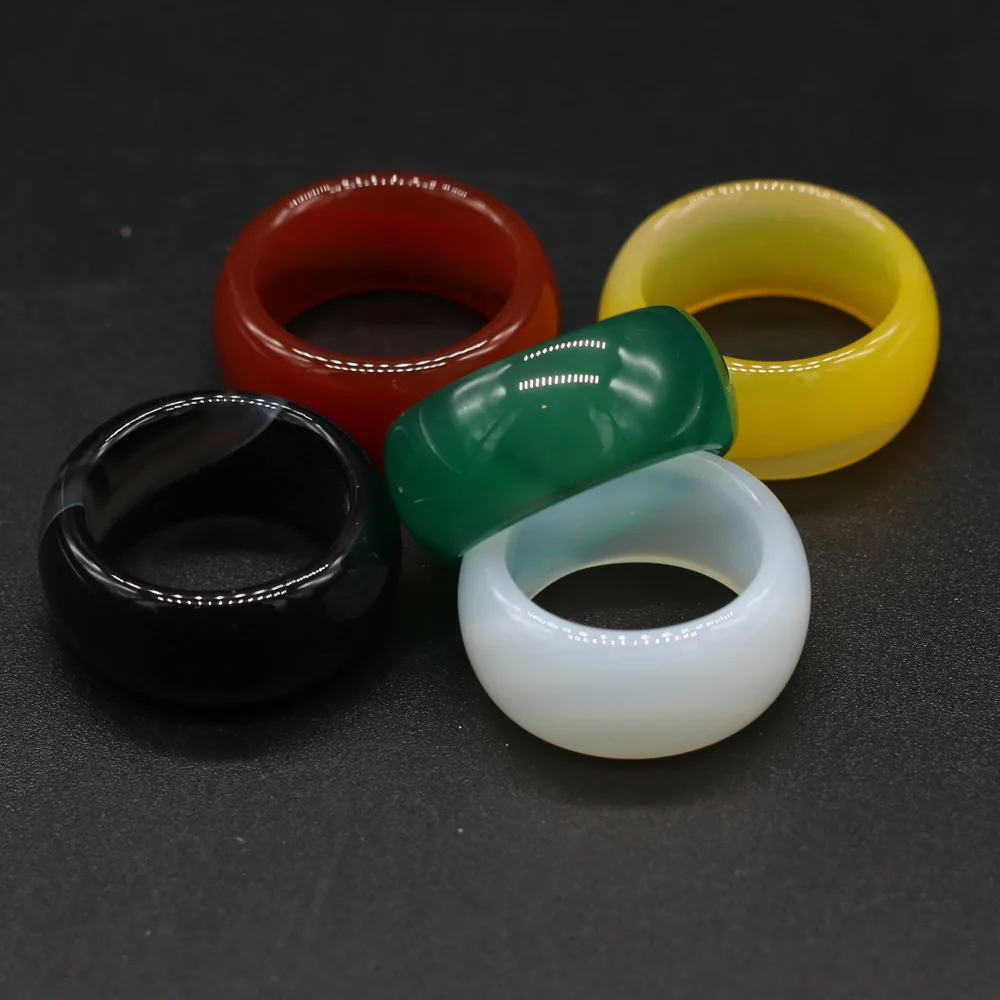 Finger Ring 3PCS Natural stone rings jewelry a diversity of stones two kinds of models Unisex Circle Natural Stone Finger Rings charms