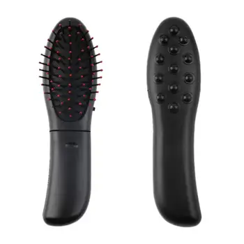 

2020 Portable Electric Vibrating Hair Brush Comb Black Hair Scalp Head Blood Circulation Massager Comb Brush Black Fast Shipping