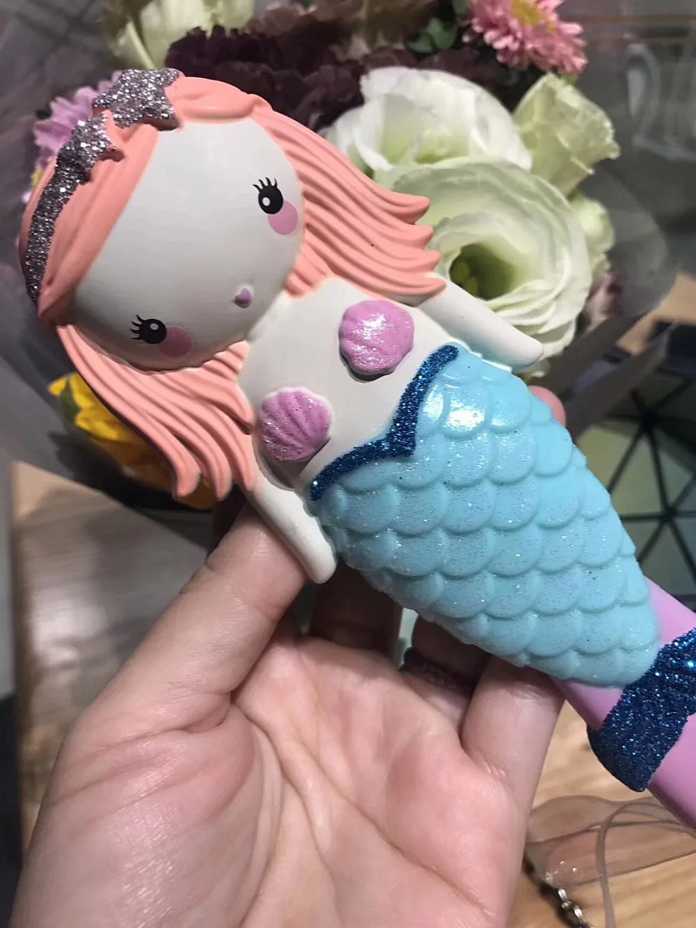 Дисней Принцесса замороженная щетка для волос Brosse Cheveux Kids нежная Антистатическая щетка кудрявый клубок Русалка щетина ручка Клубок Расческа