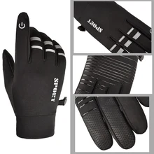 Men Women Motorcycle Gym Glove Touch Screen Windstopper Winter Warm Full Finger Anti-slip Reflective Cycling Riding Ski Gloves