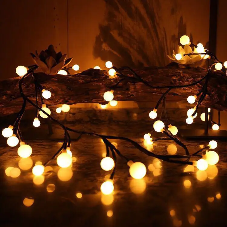 

TPFOCUS 3 M LED lights Holiday lighting Rattan Shape Big Small Round Ball String Lights for Christmas Patio Garden Party Decor