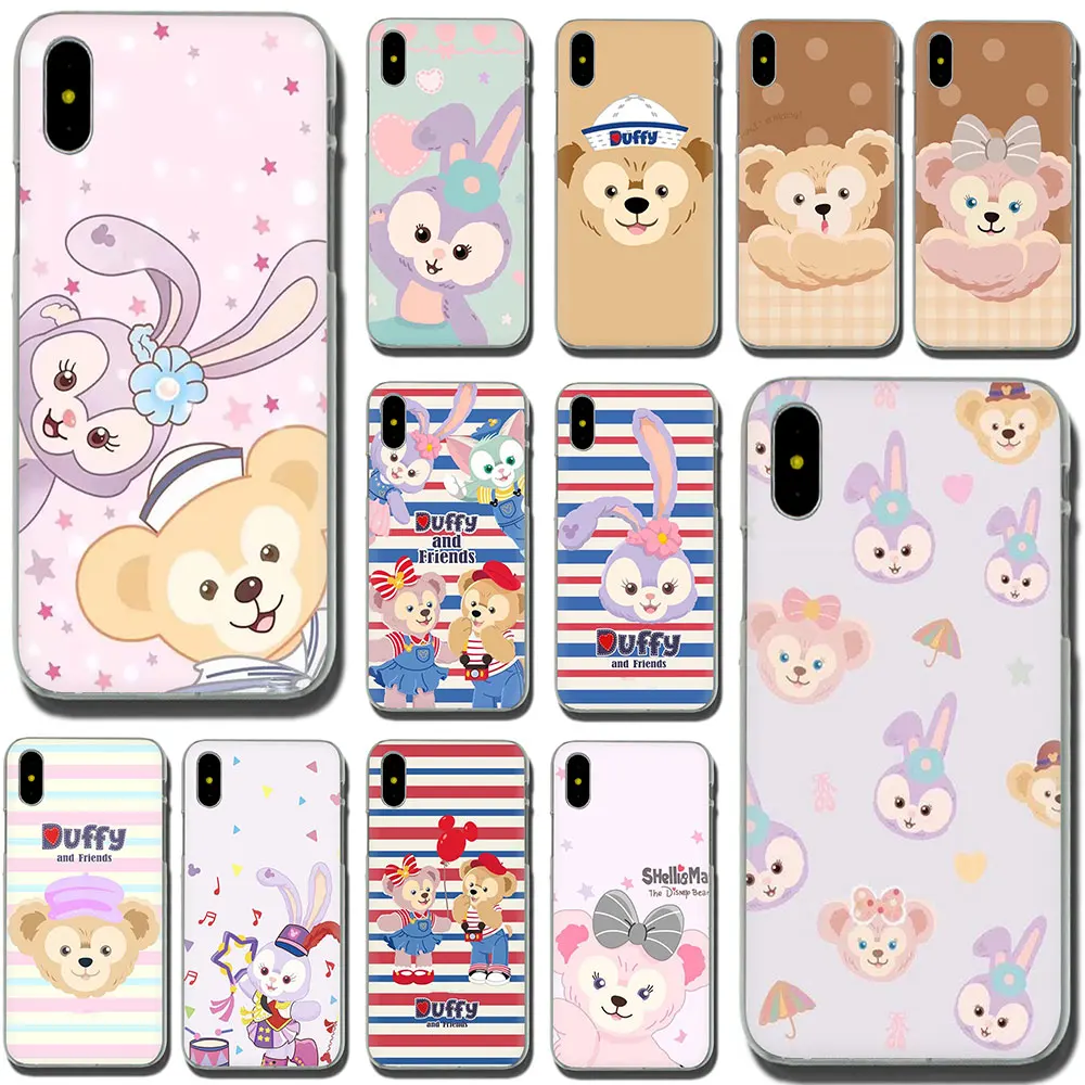 

EWAU cartoon Duffy friends shelliemay bear Hard phone cover case for iPhone 11 Pro 6 6S Plus 7 8 Plus X XS XR XS Max