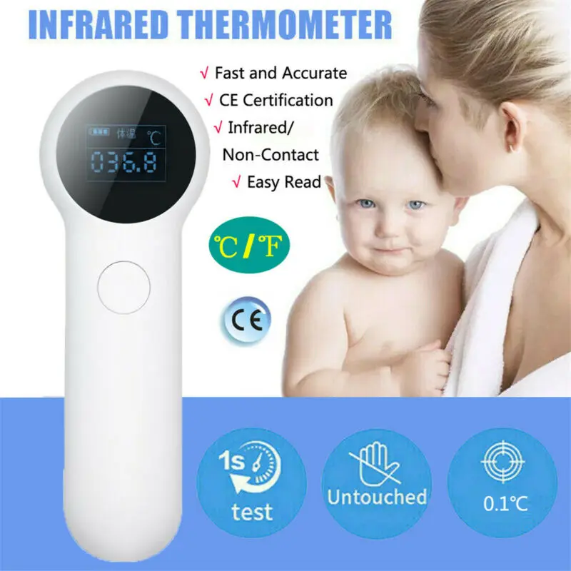 

Imcute IR Infrared Digital Forehead Fever Thermometer Non-Contact Baby / Adult Body For Hygiene Area Grade