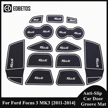 

Auto Anti-Slip Cup Holder Mat Non Slip Door Gate Pad For Ford Focus 3 MK3 2011 2012 2013 2014 , Car Styling