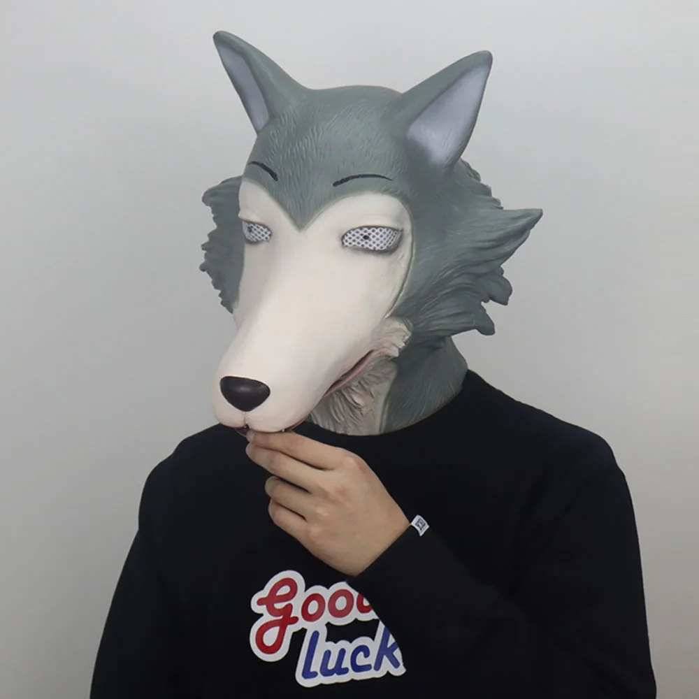 Аниме BEASTARS легоши Волк Маска Косплей животных латексные маскарадные маски на