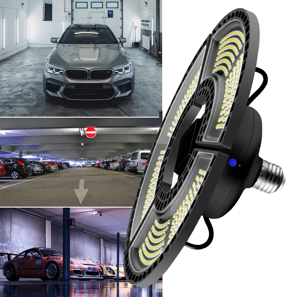 WENNI Garage LED Light 110V LED Bulb E27 60W 80W 100W 120W E26 Waterproof Power LED Lamp 220V UFO Light Bulb Outdoor Lighting