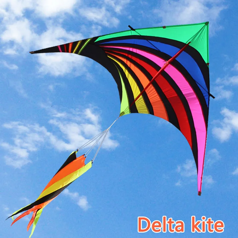 

Outdoor fun Big Delta kite single line colorful triangle flying kites for audlts