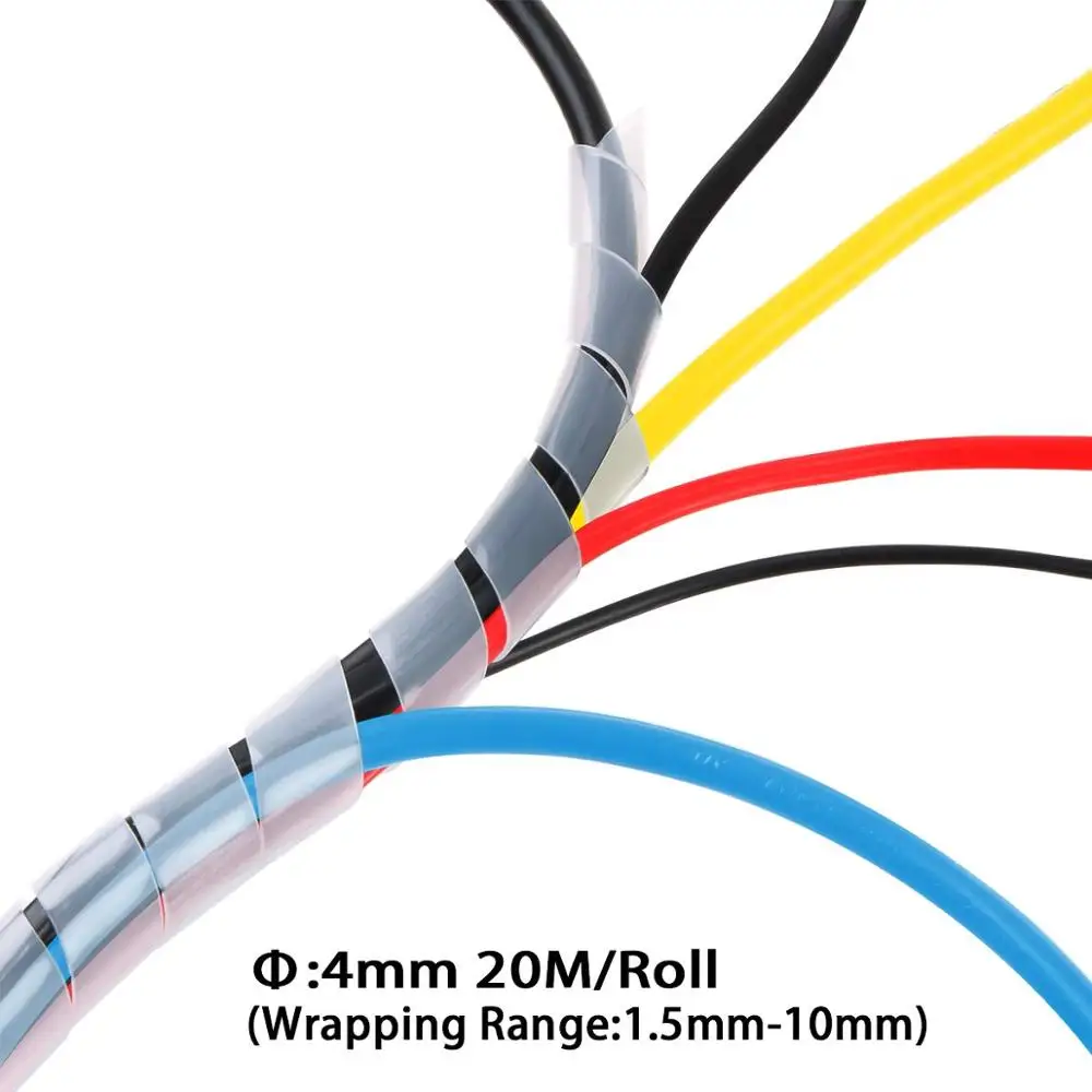Verbazing Liever wereld 4 Mm Spiraal Kabel Wrap Spiral Wire Wrap Cord Voor Computer Elektrische  Draad Organisator Mouw Slang Rohs Clear (Dia 4MM Length 20 M)|Kabel  voering| - AliExpress