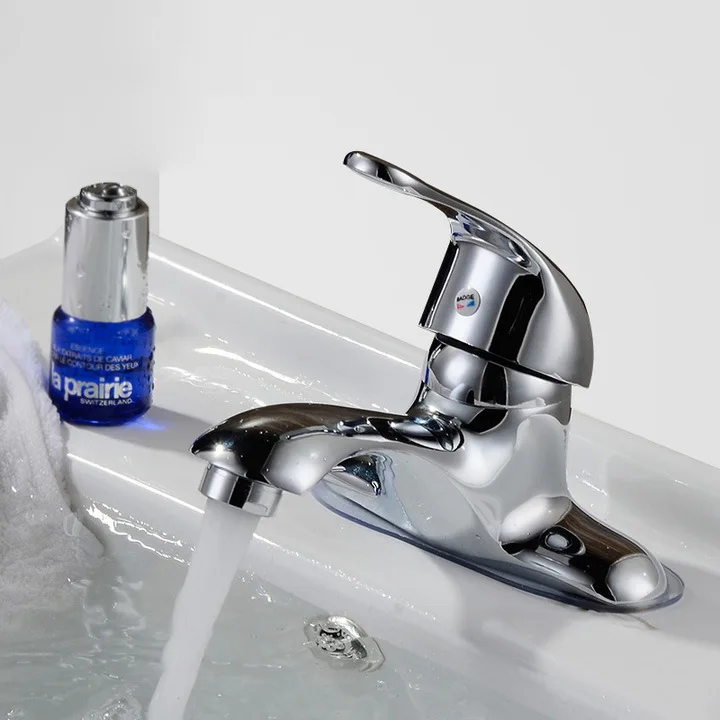 

Faucet Hot And Cold Copper Basin Diplopore Leading 3-hole Hand Washing Wash Basin Inter-platform Basin Pool Tap