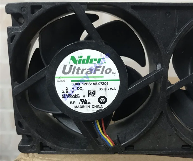 NIDEC 3U80T12BS1A5-07Z04 12 В 3.0A 8 см 8025 3 в 1 интегрированный вытяжной вентилятор воздуходувка
