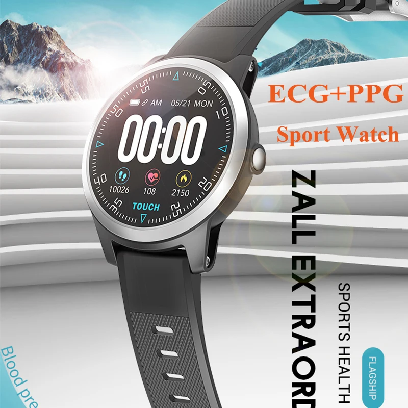 ECG PPG часы фитнес-трекер кровяное давление смарт-браслет 1,3 ''IP67 водонепроницаемый смарт-браслет монитор сердечного ритма pk mi band 3 4