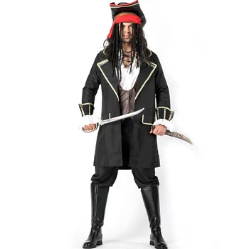 

Halloween Cosplay Clothing Captain Pirate Costumes Suit Adult Men COS Apparel Prom Carnival Party Christmas