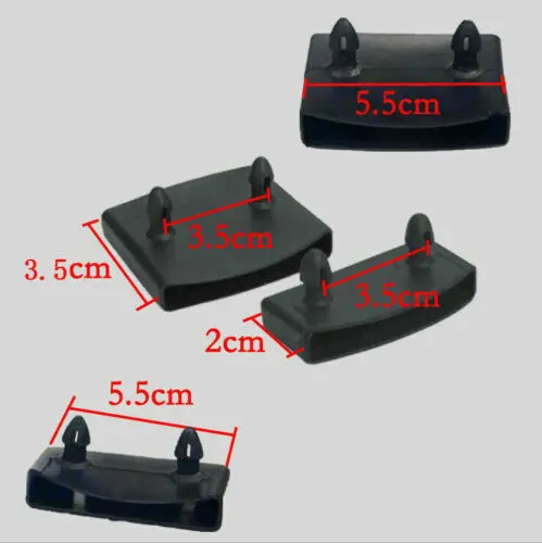 20PCS Plastic Square Replacement Sofa Bed Slat Centre End Caps Holders Black Inner Size 9mm x 53mm 55mm 62mm