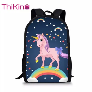 

Rainbow Unicorn Girls School Backpack for Books Primary Students Bookbags Daily Over Night Bagpacks Boys Chilren Shoulder Bags