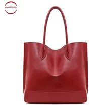 Женская сумка на плечо из натуральной кожи, лаконичная женская сумка из воловьей кожи, женская сумка на плечо с громоздким верхом на молнии