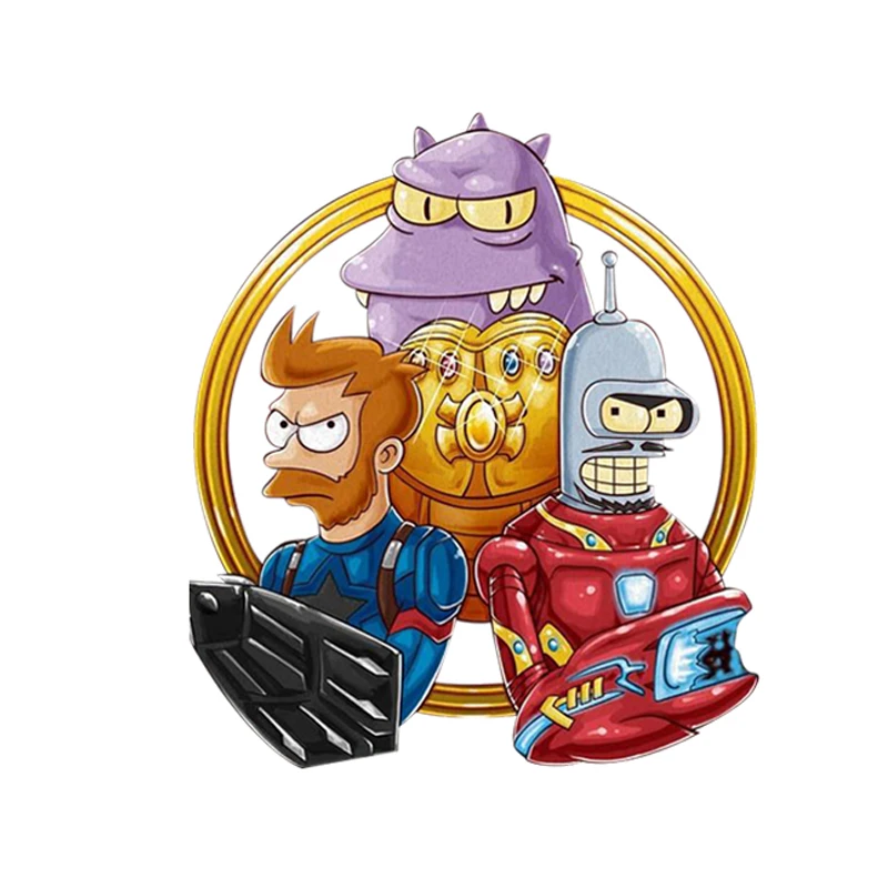 

Futurama Clothe Patches Heat press Transfer Sticker Iron-on DIY Handmade Decoration Applique for Jean Coats T-shirts E0167