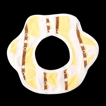 

Unisex Baby Drool Bibs 360 Degree Reversible Super Soft Cotton Absorbent Bib for Toddler Infant - Crown Pattern (Yellow)