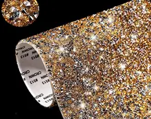 Bling Crystal Rhinestones Sticker Sheet Party Decoration Wedding AB Color Glitter Gem Self-Adhesive DIY Decor Stickers 5pcs/lot