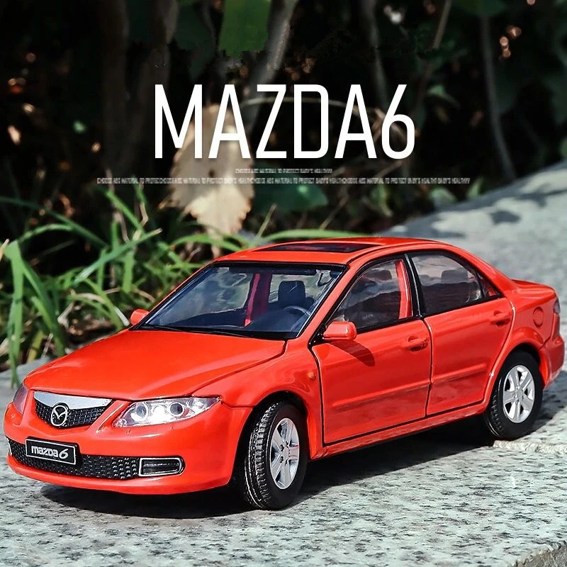 

Модель автомобиля из сплава для MAZDA 6 в масштабе 1:32, Классическая Игрушечная модель автомобиля с литыми металлическими деталями, коллекция высоких моделей со звусветильник, подарок для детей