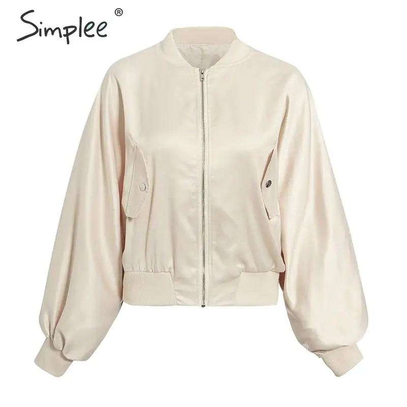 Ideal Simplee Harajuku bat sleeve women jacket coat Autumn ladies bomber oversize Jacket coat Casual stre