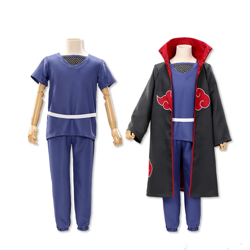 Полный комплект для косплея Akatsuki Uchiha Itachi обезболивающий плащ Итачи Deidara костюм на