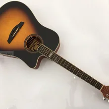 Электроакустическая гитара с эквалайзером тюнер 41 дюймов 6 струн cutway sunburst цветная народная гитара акустическая электрогитара