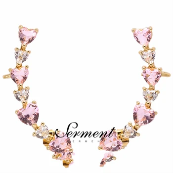 

SERMENT Fashion Style Colorized Crystal Earrings Multiple Color Trendy Fashion Earrings Jewelry Gilded Wedding Party Jewelry