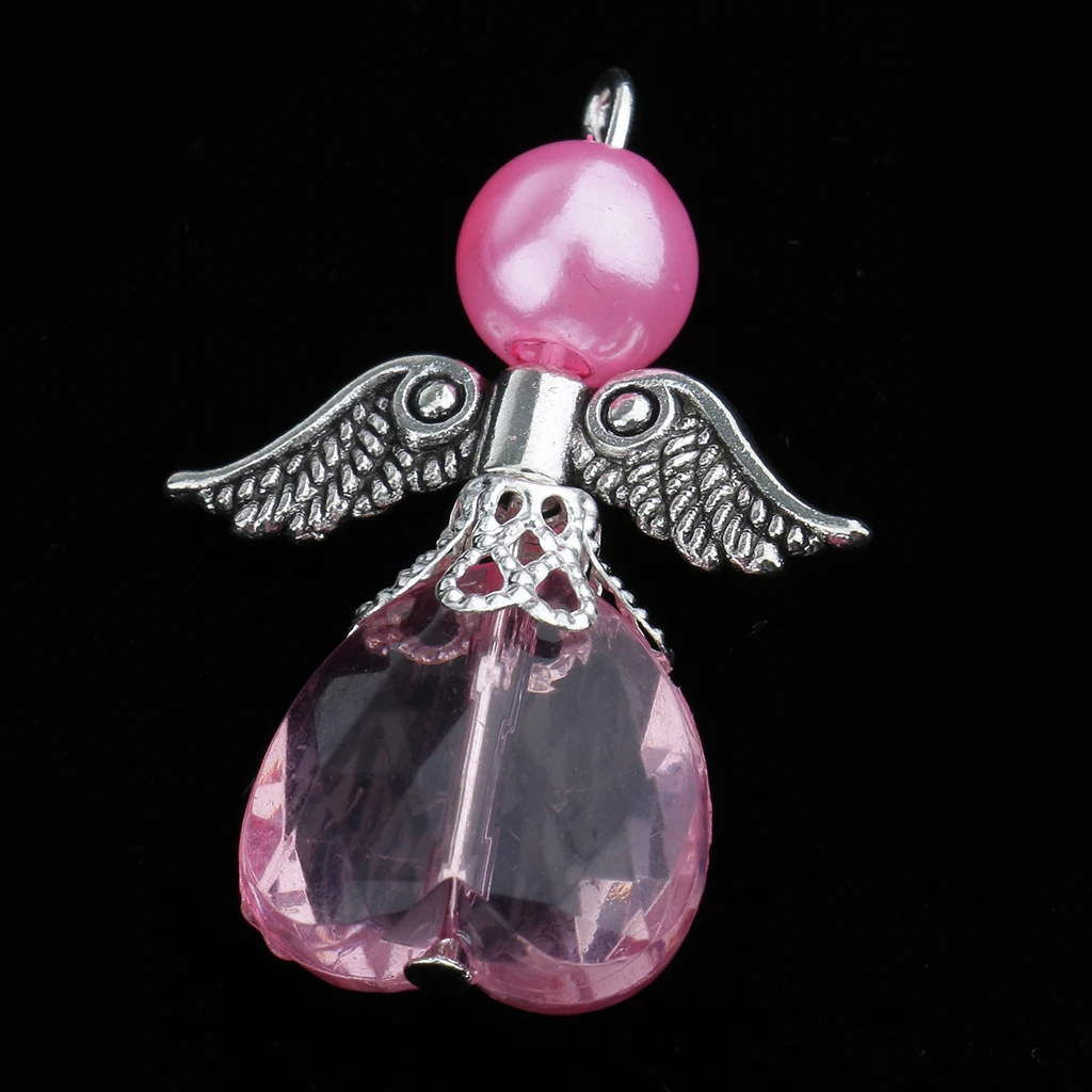 10Pcs Mixed Angel Wings Pendants Charms Dangle Spacer Beads Antique Silver Wings for Necklace Bracelet Jewelry Making Crafts