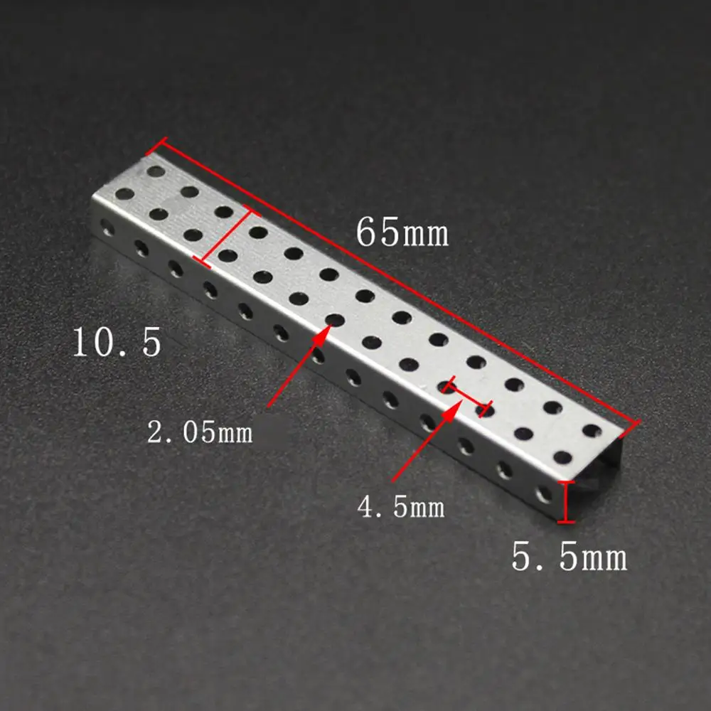 100pcs Right Angle U-shaped Fixing Rod for DIY Toys Cars Boats Model Robot Multi-functional Shaft Bracket Iron Long Fixed Part
