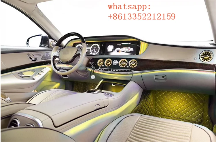 S класс W222 S63 S65 вентиляционное отверстие для W222 S63 S65 S500 воздушная Выходная атмосферная лампа 7 цветов или 64 цветов