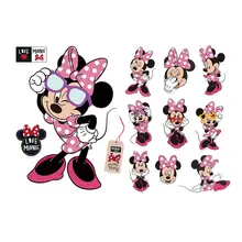 Cartoon Disney naklejki Mickey Minnie naklejki pcv pokój dziecięcy DIY animacja naklejka dekoracyjna wymienne naklejki wodoodporne tanie tanio CN (pochodzenie) MATERNITY 13-24m 25-36m 4-6y 7-12y 12 + y 18 + 20cm Mickey minnie cartoon sticker 20cm*30cm Disney cartoon stickers-6