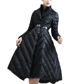 

plus size 2XL!Winter Women Down Jacket Skirt Coat Fashion Fake Two Piece Ladies Duck Outerwear