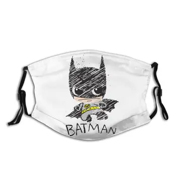 

Batman Mouth Face Mask Mini Classic Batman Sketch Facial Mask Cool Fashion with 2 Filters for Adult