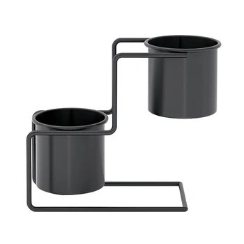 

Flower Pot Stand Double Plant Container Flowerpot Tary Support Home Decor Office Iron Art Nordic Style Flower Pot Stand