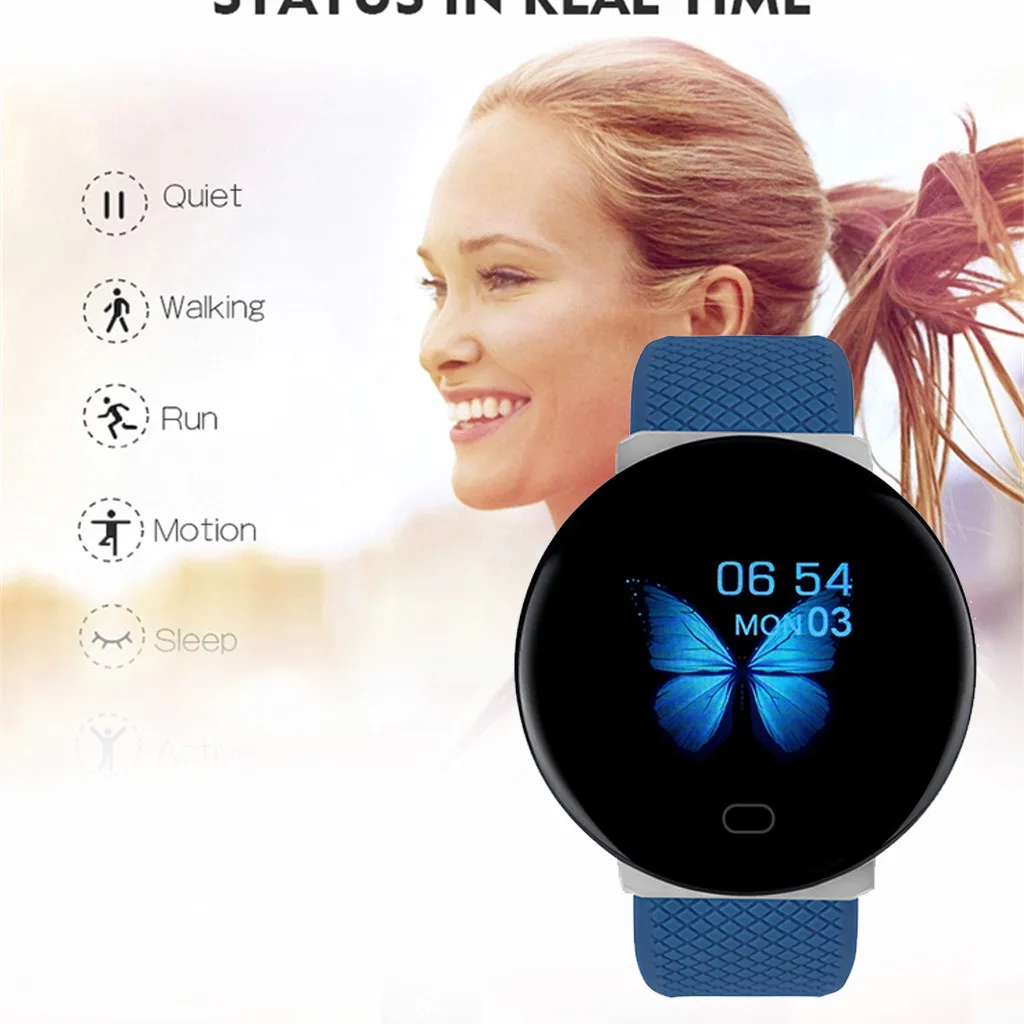 35# Men Women Sport Smart Watch Sleep Monitoring Fitness Tracker Heart Rate Monitor Waterproof Bracelet Smartwatch | Электроника
