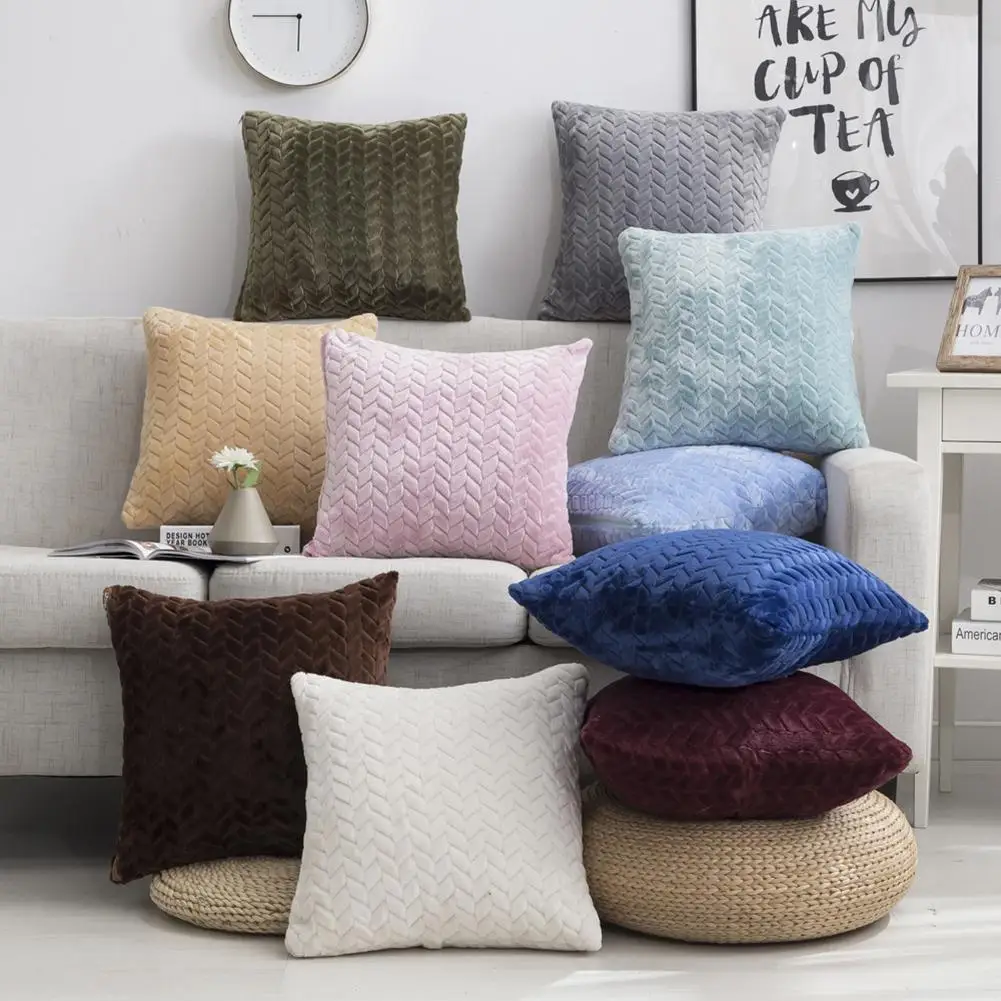 

Plush Case Throw Pillow Cushion Cover Sofa Bed Car Cafe Office Room Decoration