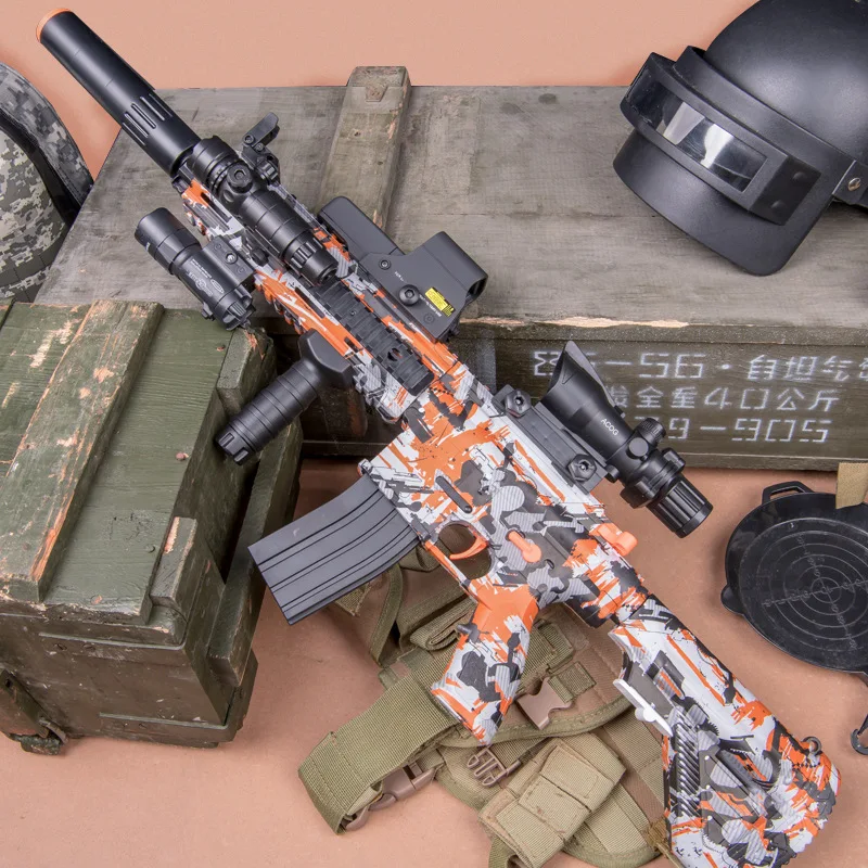 Детская пластиковая игрушка M416 водяной пистолет винтовка CS стрельба игры Электрический пистолет открытый Забавный M4A1 водяной пистолет для детей рождественские подарки