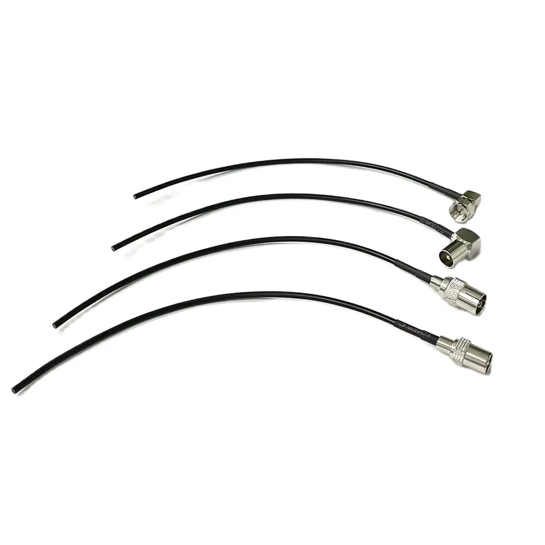 

RG174 Cable IEC PAL DVB-T TV Male Plug Female Jack F Connector Right Angle Wire 20cm Long