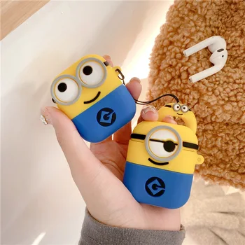

For AirPod 2 Case 3D Cute Cartoon Soft Silicone Wireless Earphone Cases For Apple Airpods Case Cute Cover Funda + Ring MNL1
