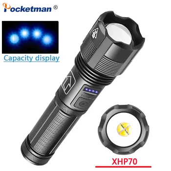 

Newest P50/P70 flashlight 5 lighting modes telescopic zoom torch lantern with charge display P70 flashlight waterproof lamp