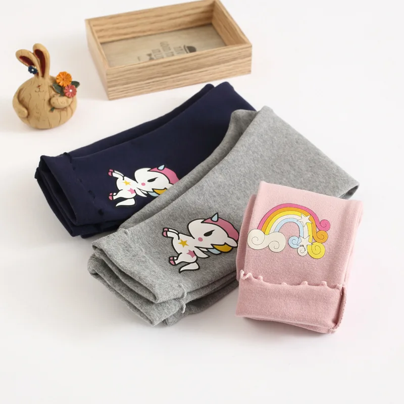 Autumn New Style Korean-style Girls Rainbow My Little Leggings