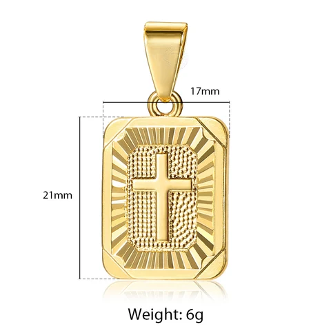 New Gold Color Pendant Necklace for Women Men  Jesus Cross Queen Elizabeth Portrait Charm Fashion Jewelry Accessories GPM01