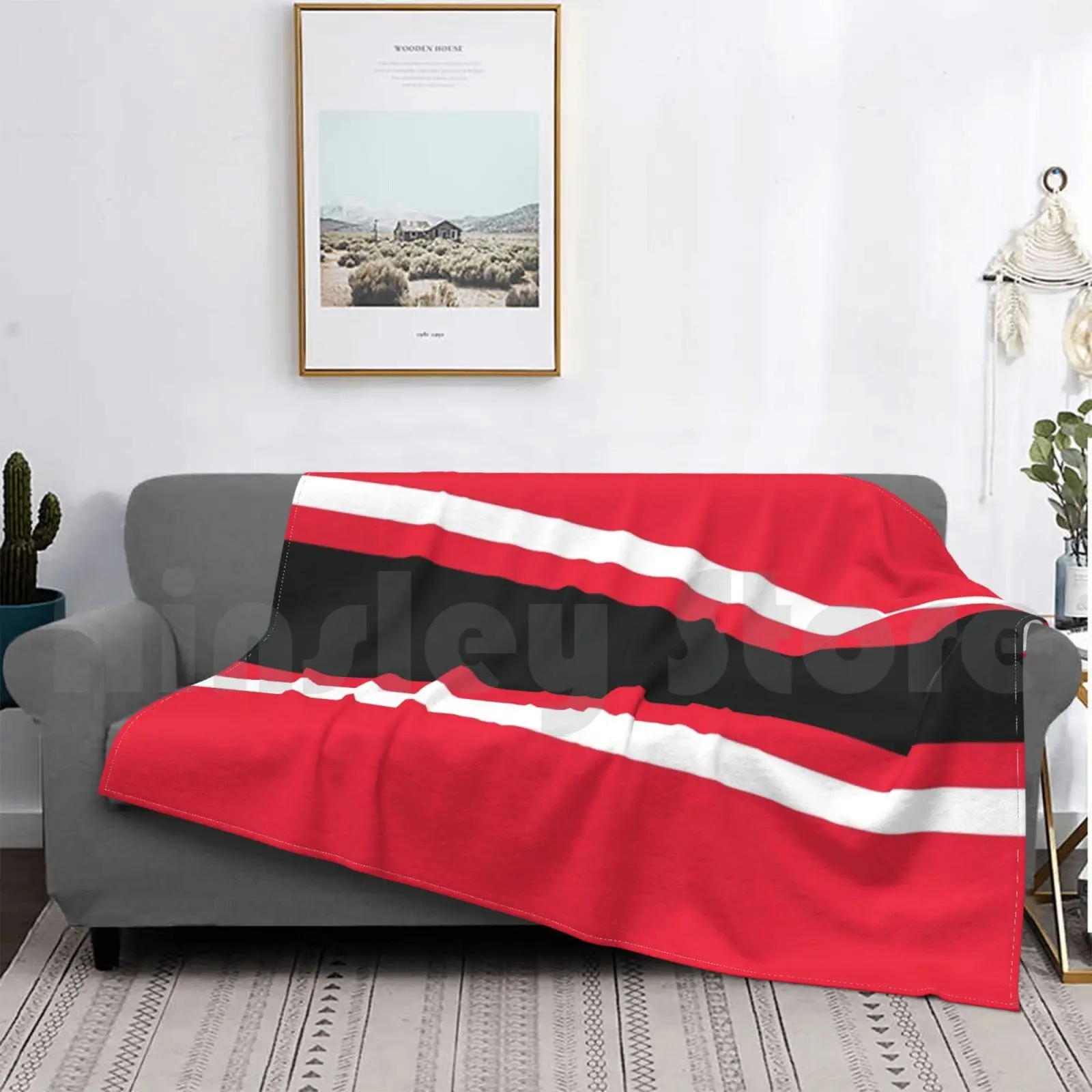 Coperta Nera, Bianca E Rossa Power Stripe Moda Personalizzata Apex Atl Georgia Ga Bulldogs Falco Hawks