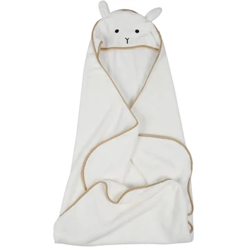 

Baby Towel Newborn Bath Comfortable Soft Baby Hooded Bathrobe Cute Animal Beach Cotton Towel Kids Babies Blanket White
