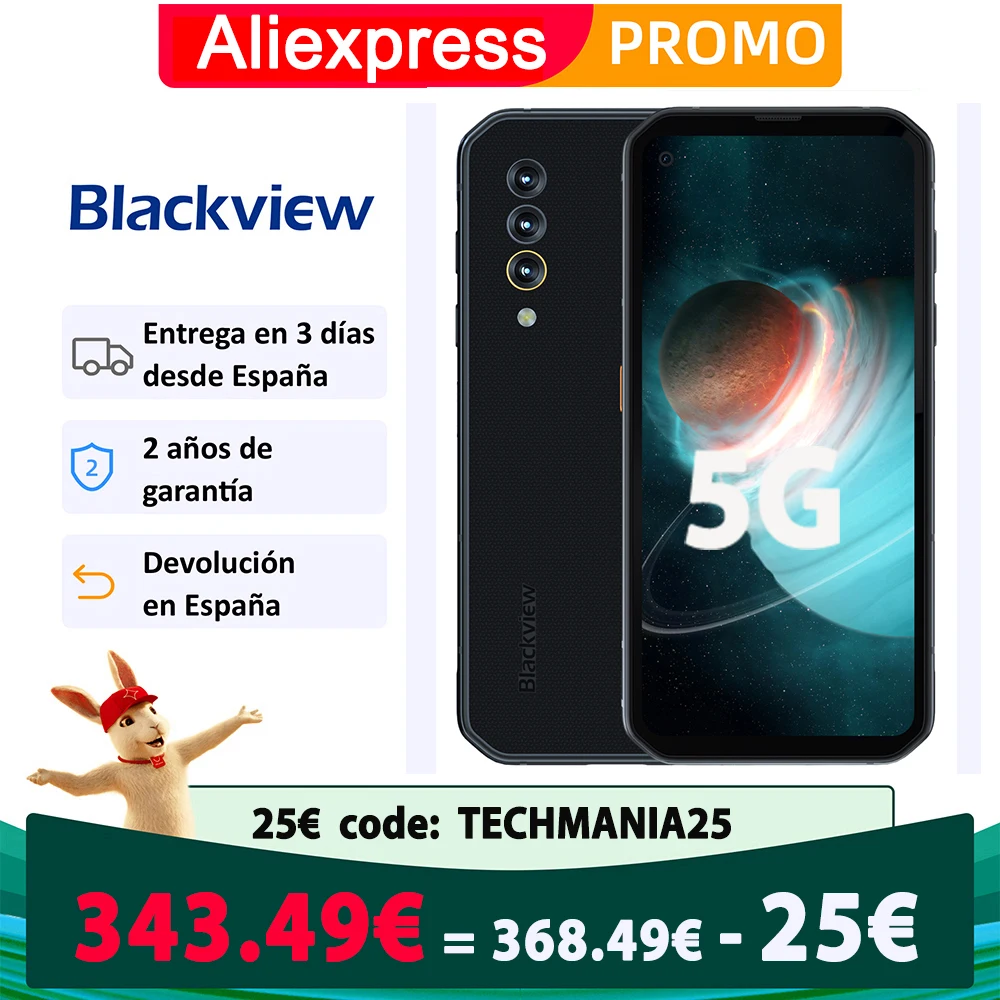 Blackview BL6000 Pro 5G Smartphone 48MP Triple cámara IP68 Impermeable 8GB RAM 256GB ROM Versión global 5G Teléfono móvil