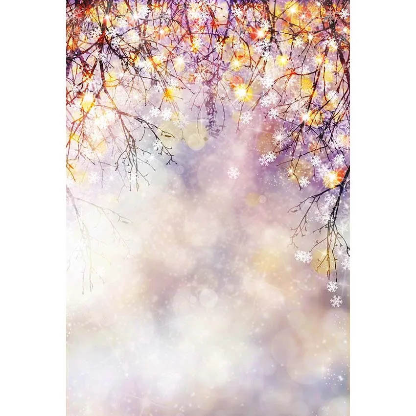5x7 футов снежные хлопья ветки лаванды боке солнечные пятна пользовательский фон