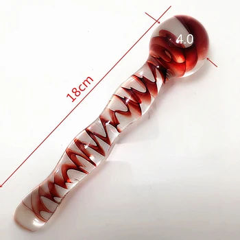Crystal glass Dildos anal plug for women Masturbator Pattern glass dildo sex toys glass butt plug sex product 4